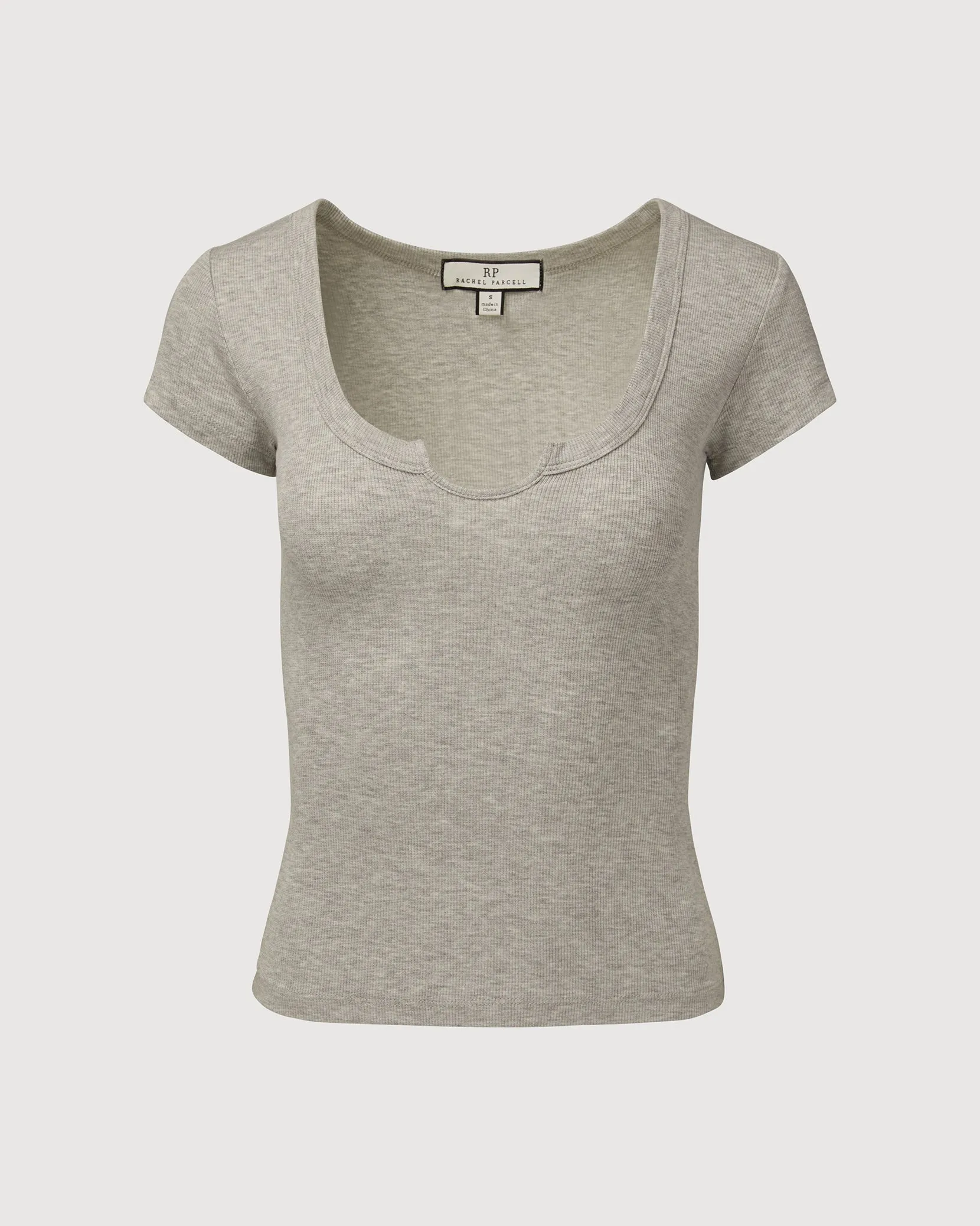 Ribbed Scooped Tee