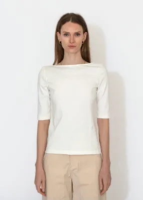 Scoop Back Ribbed Top in Ivory