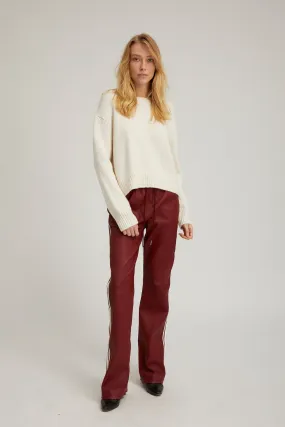 SPRWMN Athletic Sweatpant in Cherry and White