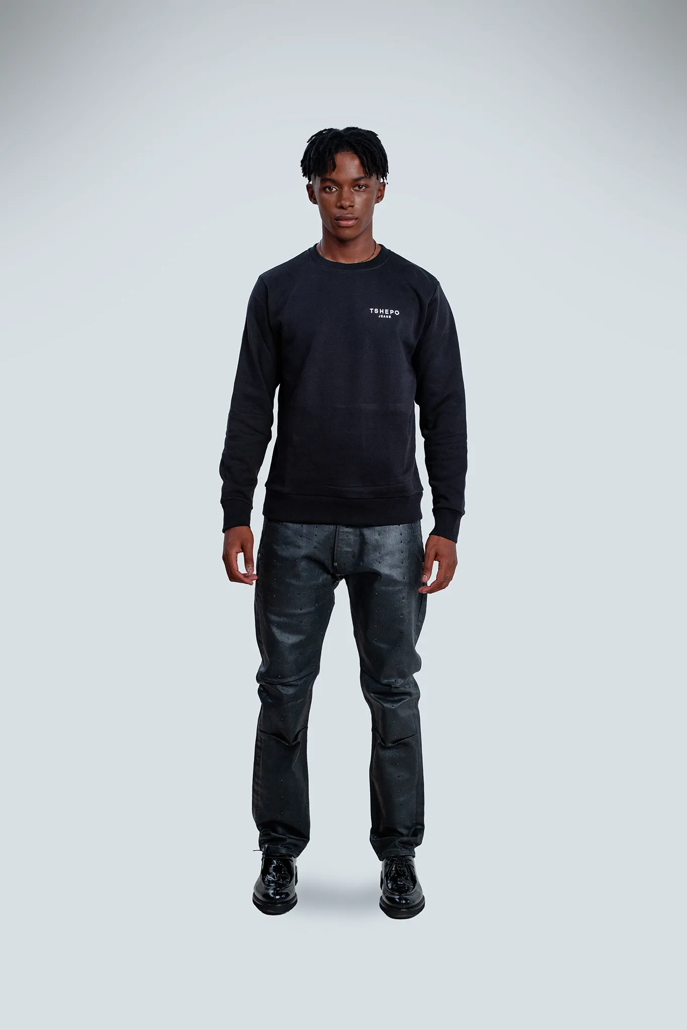 TSHEPO SELF-CARE LIGHTWEIGHT SWEATER, BLACK