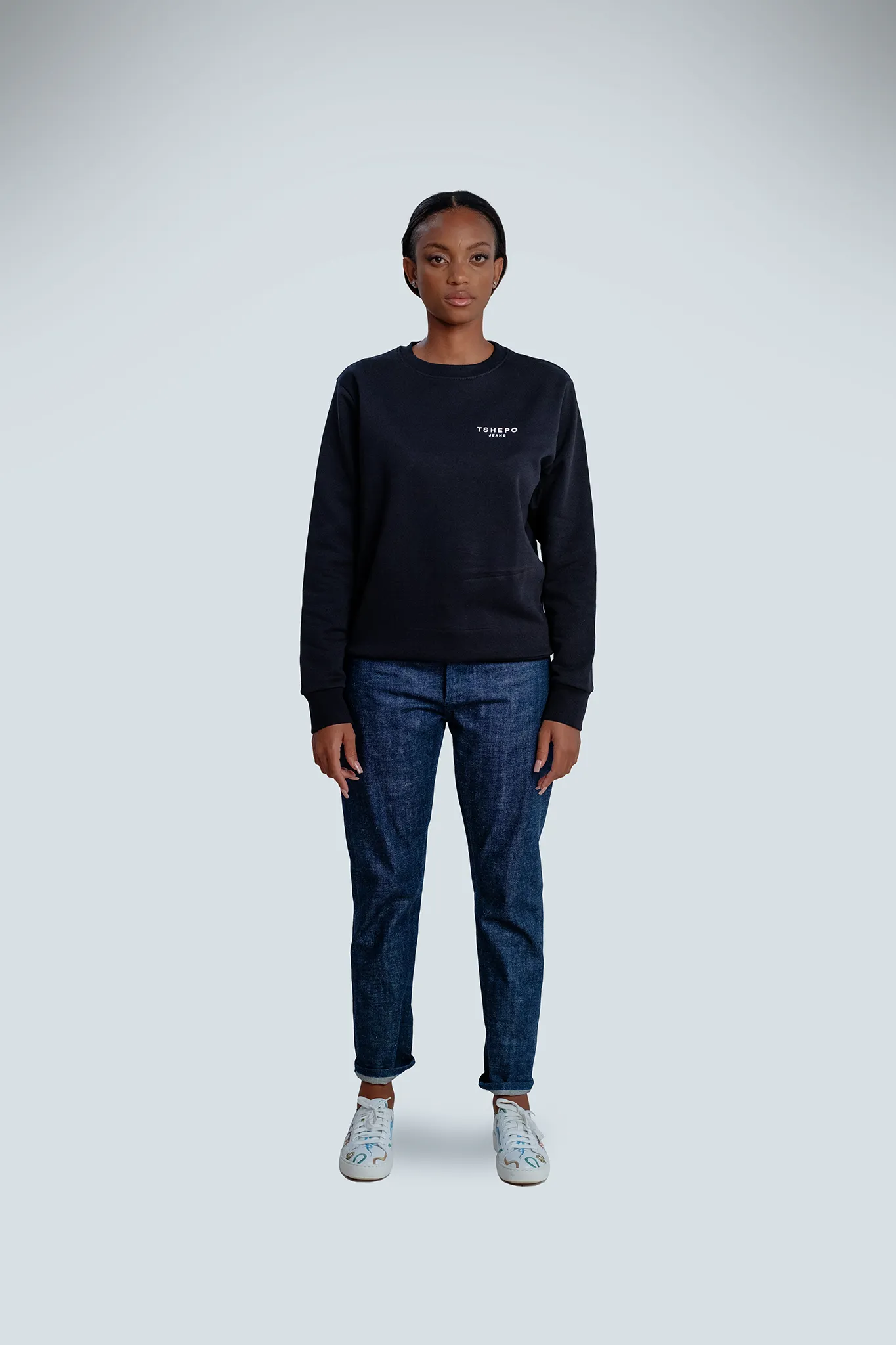 TSHEPO SELF-CARE LIGHTWEIGHT SWEATER, BLACK