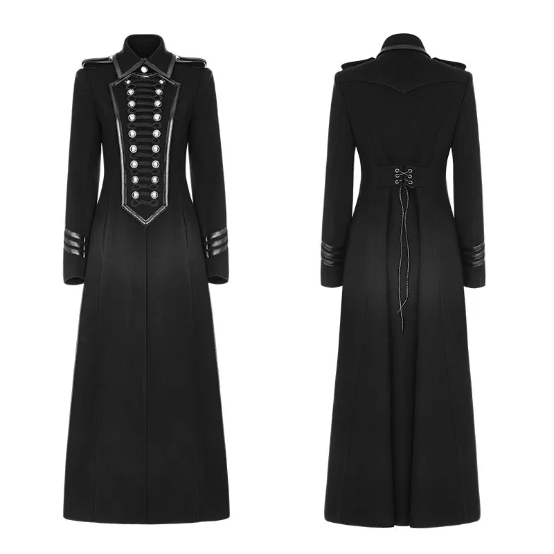 WY-892 Exquisite Woolen Gothic Jacket Uniform Retro Trench Coat